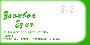 zsombor ezer business card